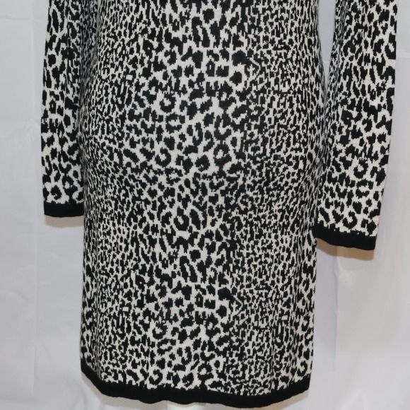French Connection Dress, Lepard Print figure flattering knit. - Picture 12 of 16